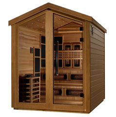 Golden Designs "Kaskinen" 6-Person Full Spectrum PureTech™ Hybrid Outdoor Sauna
